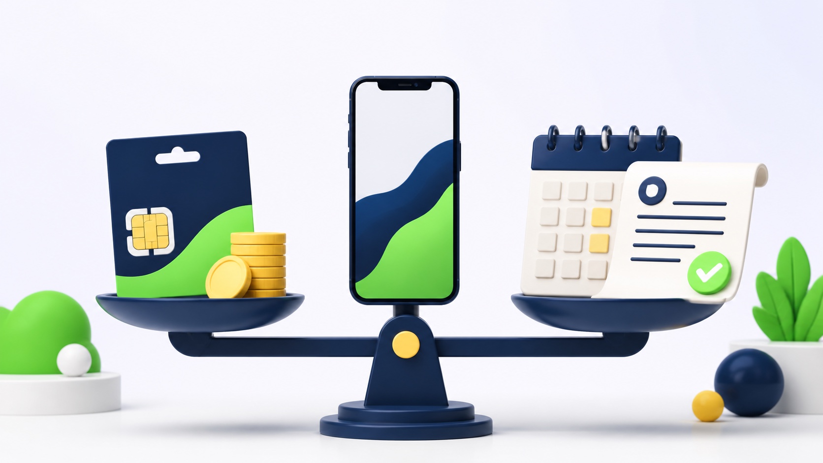 Illustration: Prepaid oder Vertrag – was passt besser?