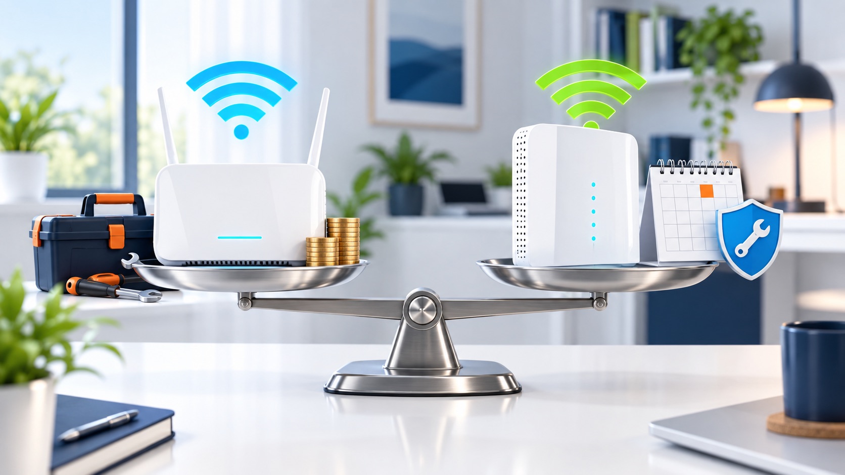 Illustration: Eigener Router oder Mietrouter: Kosten und Unterschiede