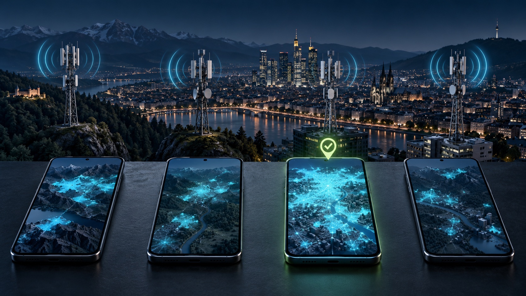 Illustration: Telekom, Vodafone, O2 oder 1&1: Mobilfunknetze vergleichen