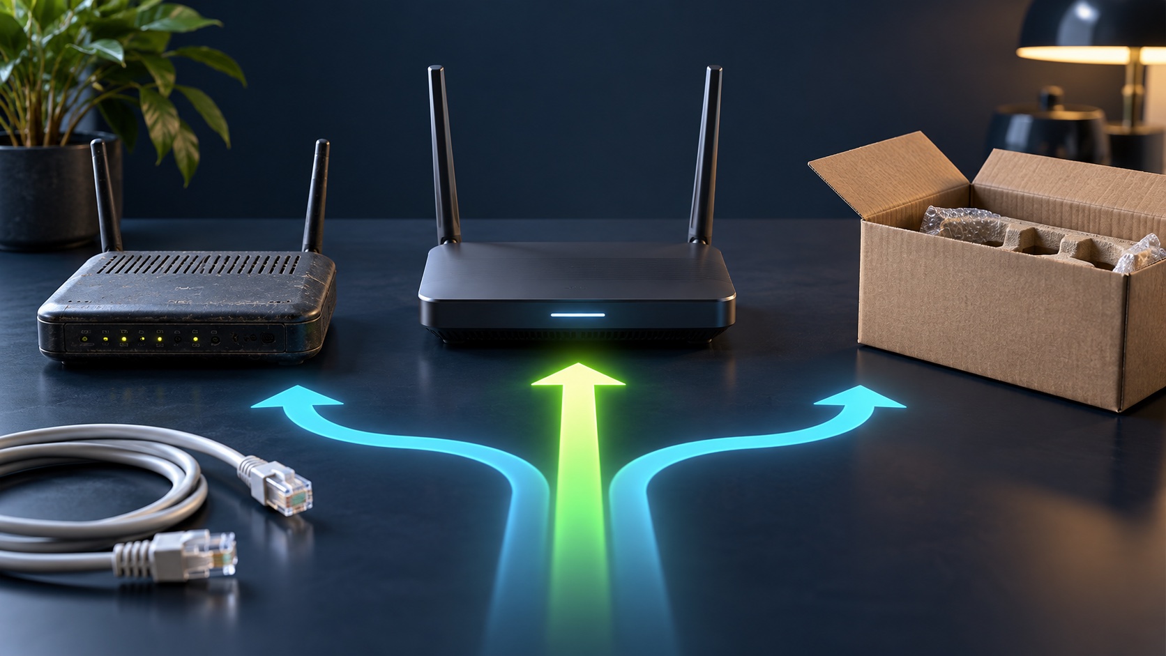 Illustration: Router beim Anbieterwechsel: behalten, zurücksenden oder ersetzen?